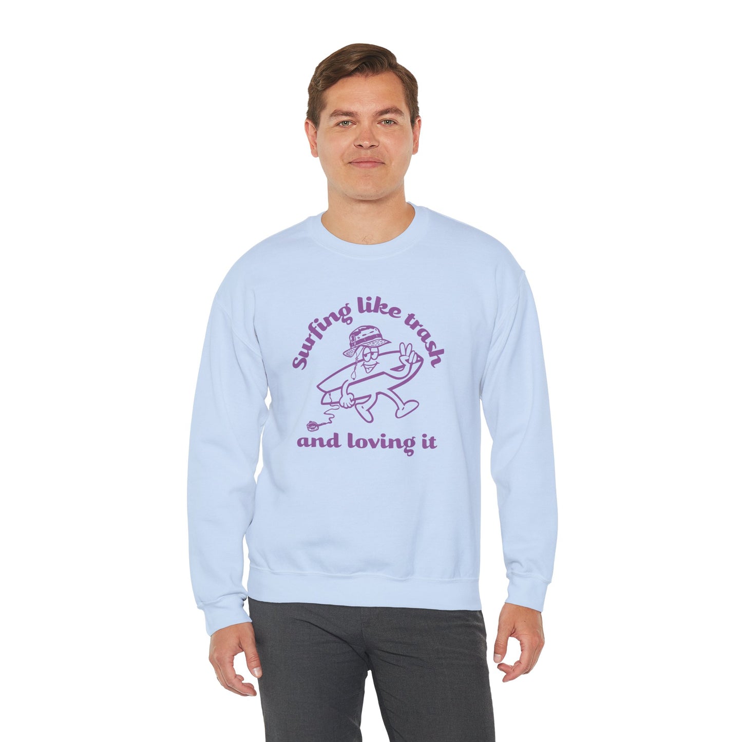 42 | Surfing like trash Unisex Crewneck Sweatshirt