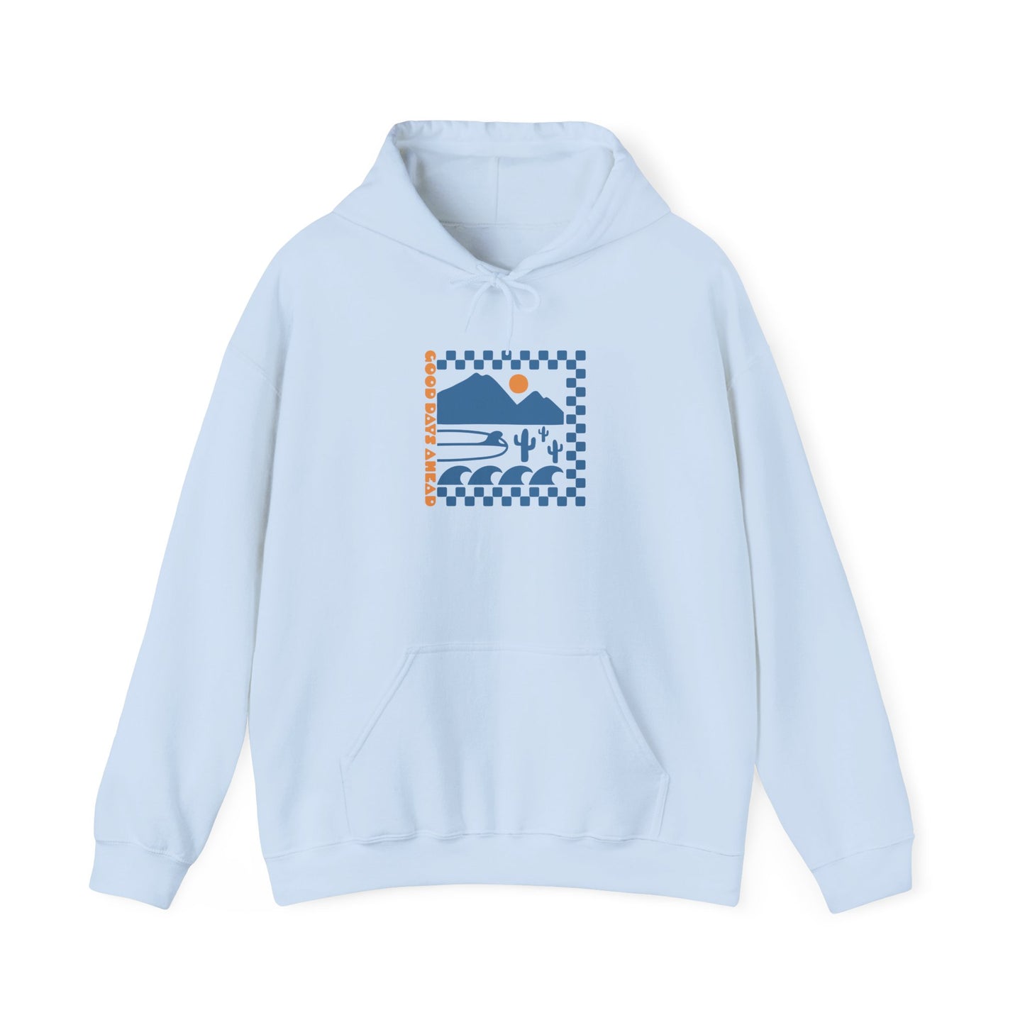 Beach Bum V Blue Unisex Hooded Sweatshirt