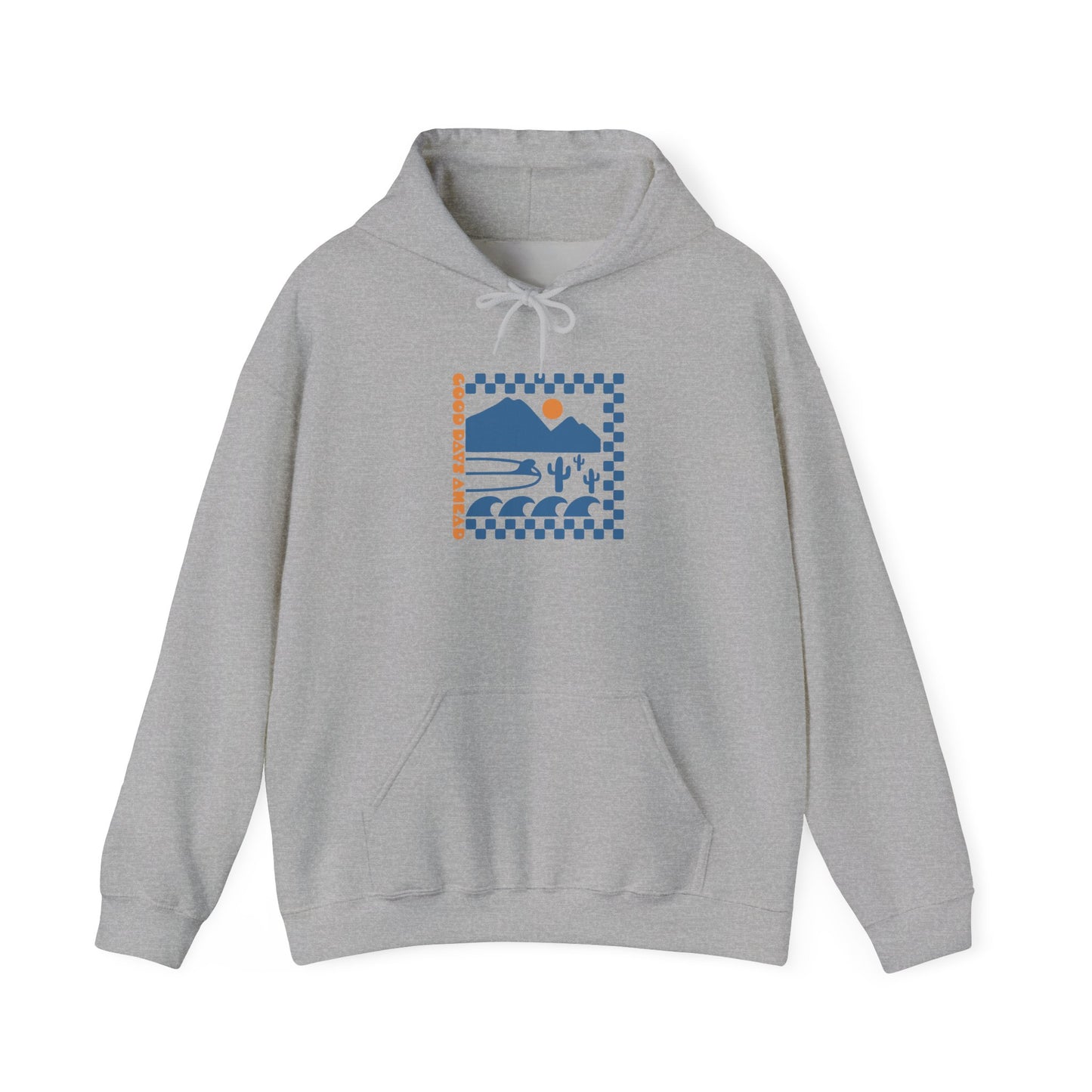 Beach Bum V Blue Unisex Hooded Sweatshirt