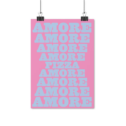 SPECIAL EDITION | Amore Pizza blue pink Poster