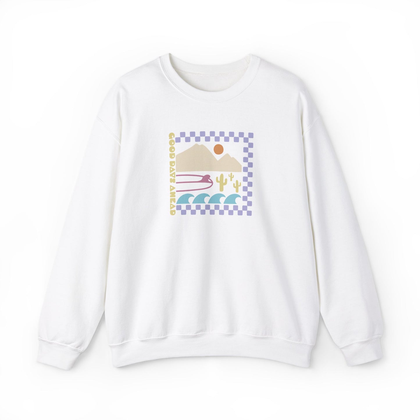 Beach Bum V Colorful Unisex Crewneck Sweatshirt