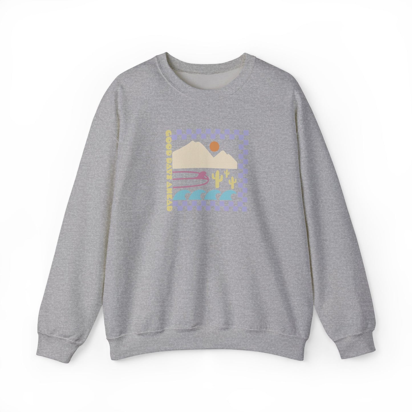 Beach Bum V Colorful Unisex Crewneck Sweatshirt