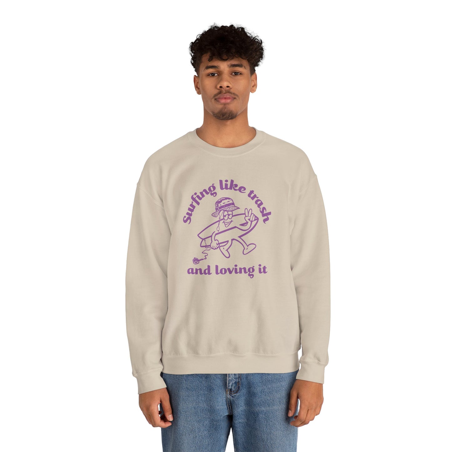 42 | Surfing like trash Unisex Crewneck Sweatshirt