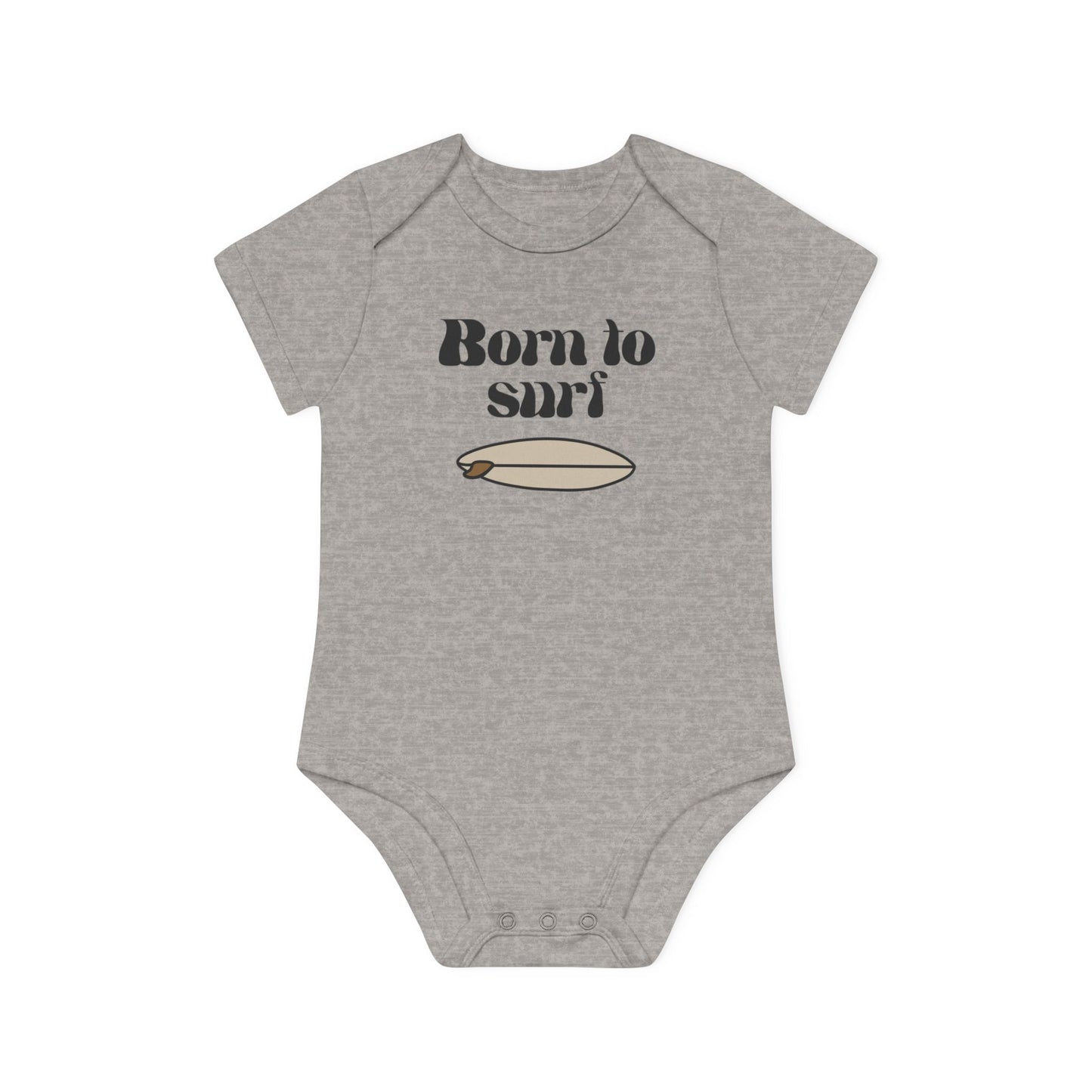 Born to surf organic baby bodysuit