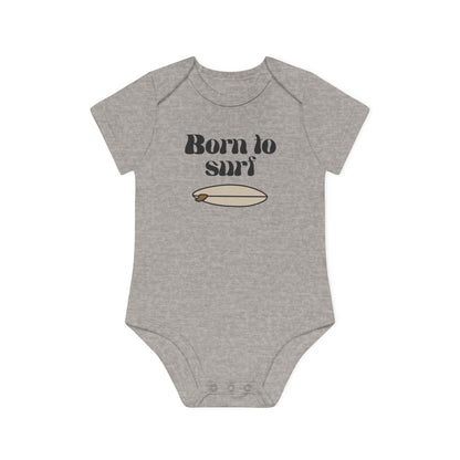 Born to surf organic baby bodysuit