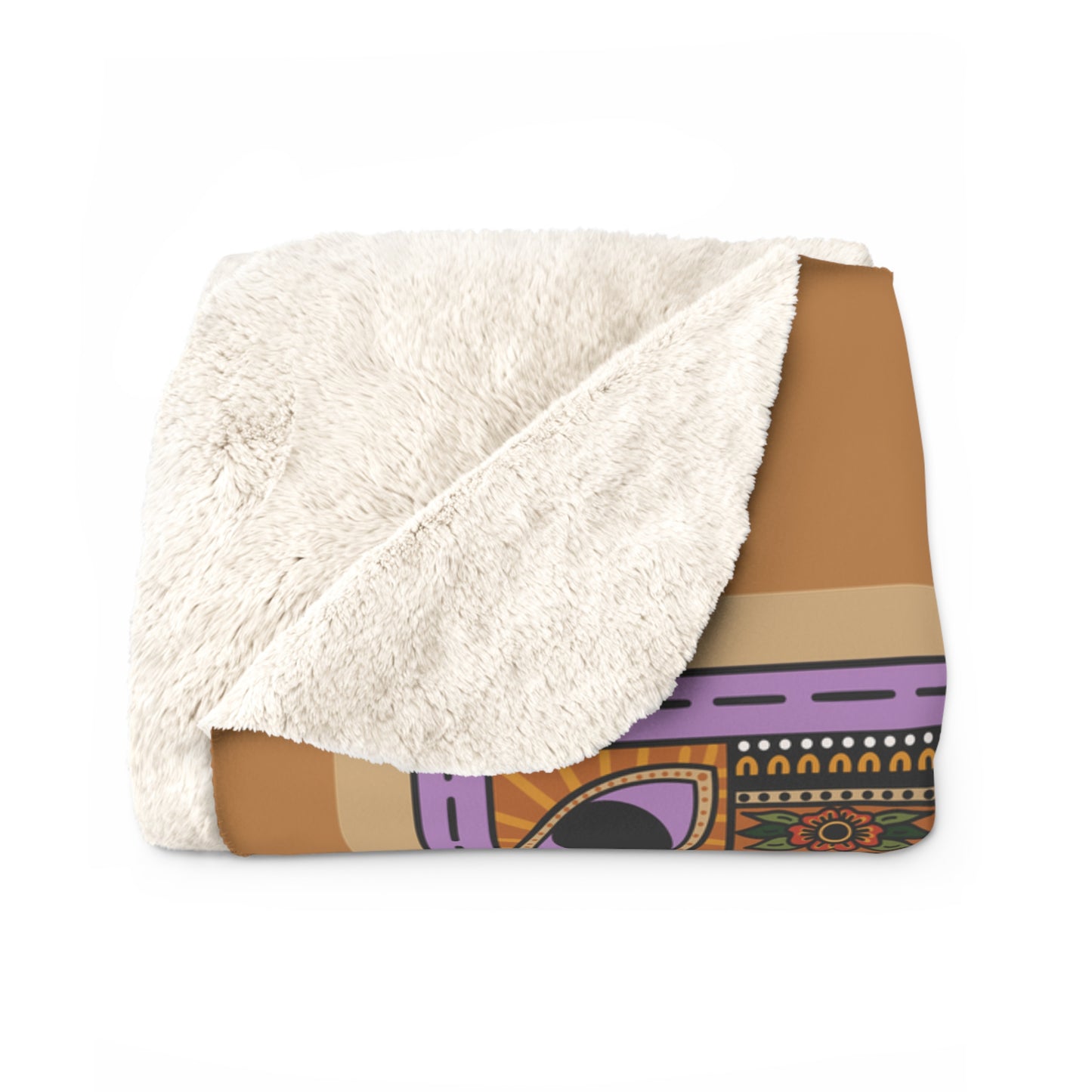 Kangaroo Boxer Sherpa Fleece Blanket