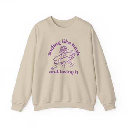 42 | Surfing like trash Unisex Crewneck Sweatshirt