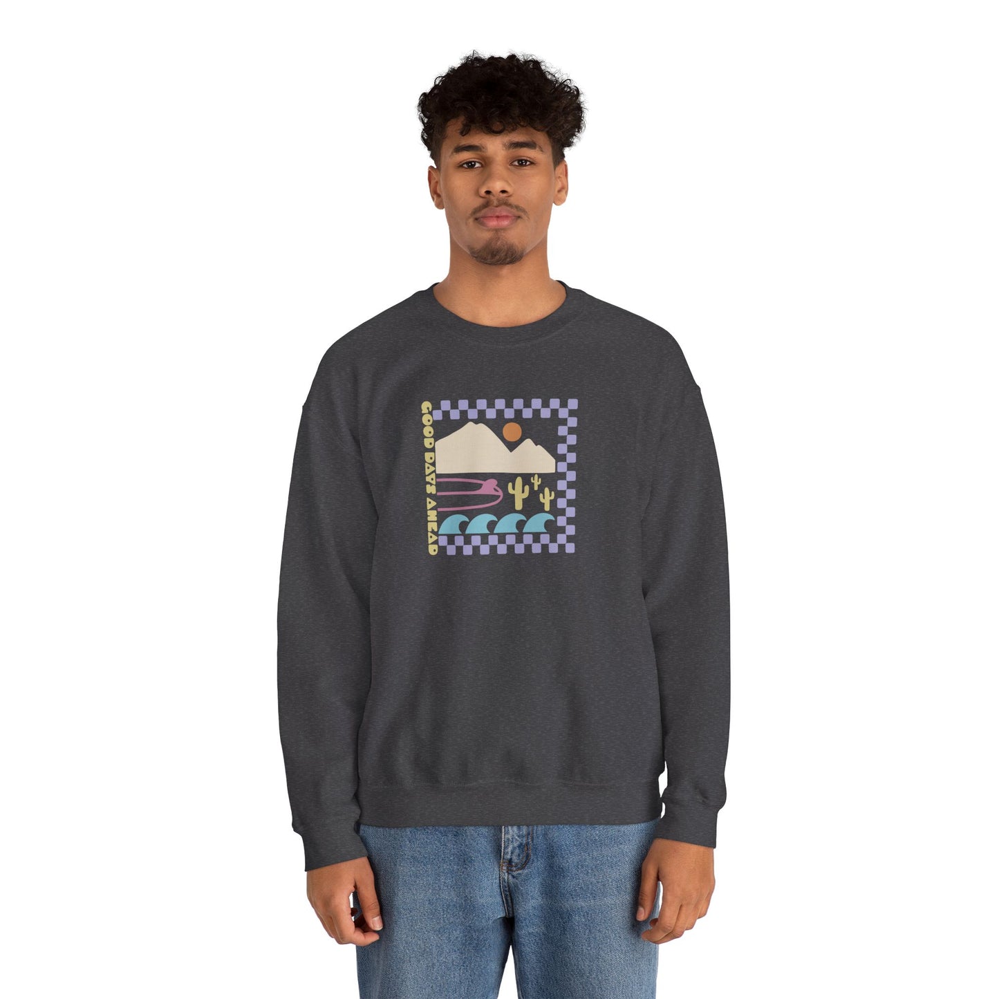 Beach Bum V Colorful Unisex Crewneck Sweatshirt