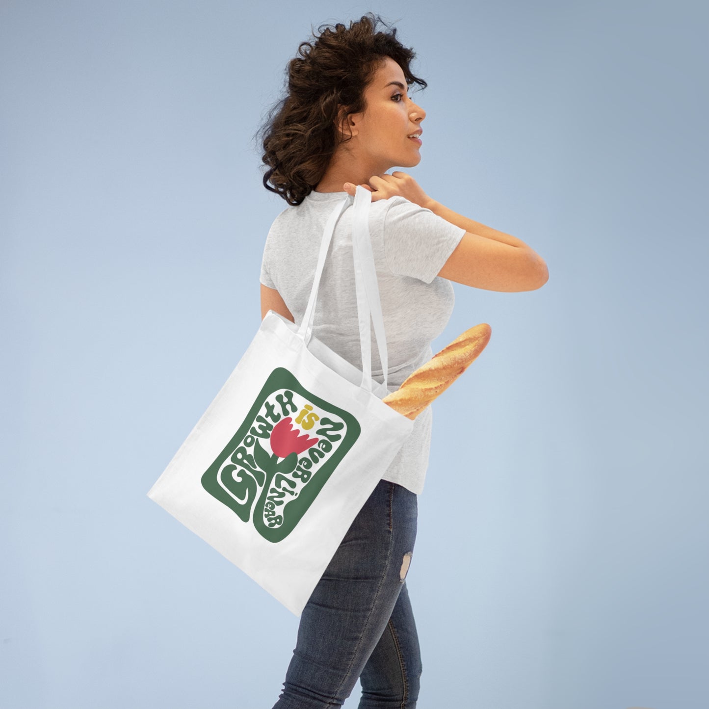 Growth is never linear Tote Bag