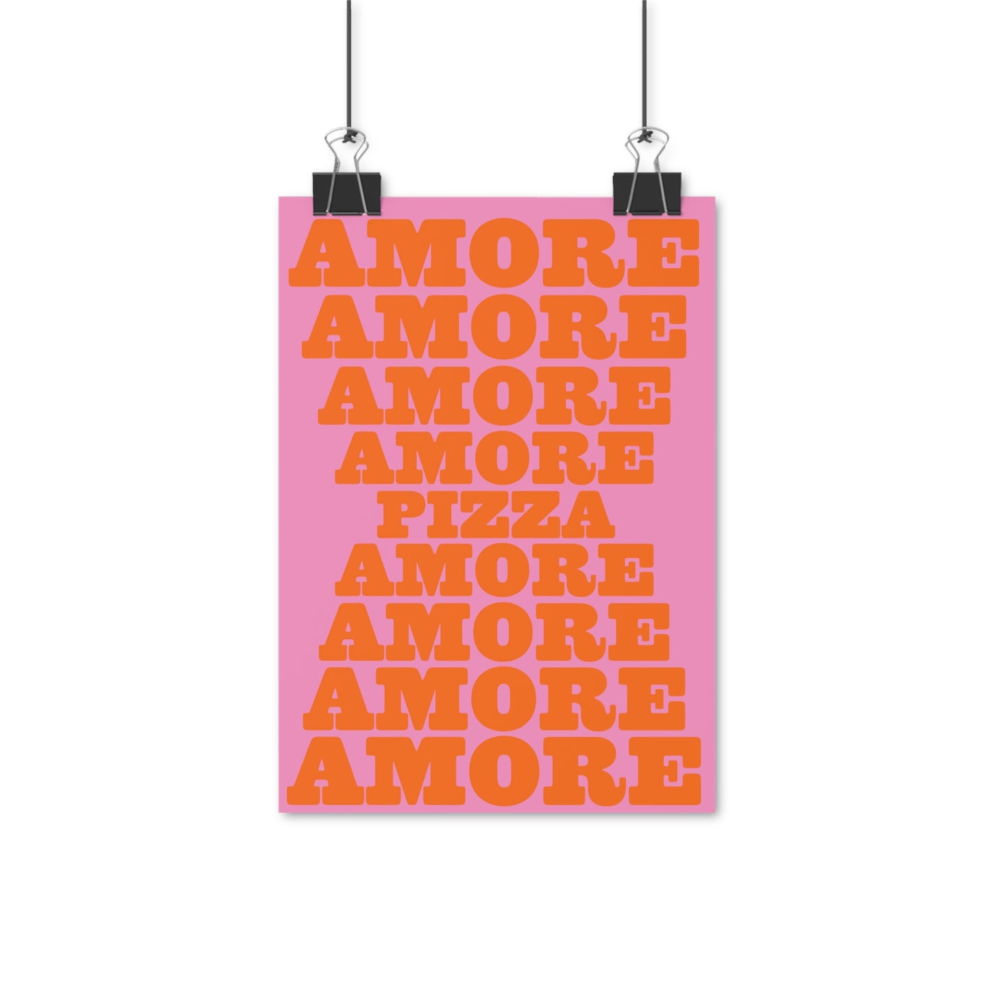 SPECIAL EDITION | Amore Pizza orange pink Poster