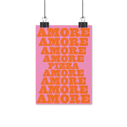 SPECIAL EDITION | Amore Pizza orange pink Poster