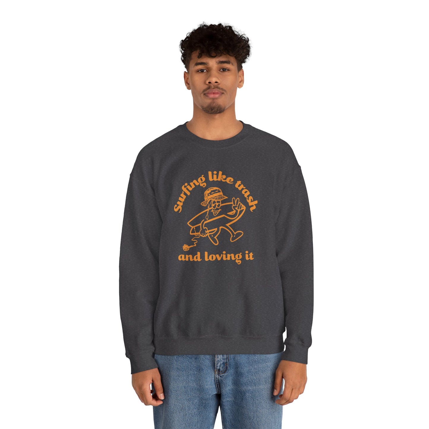 42 | Surfing like trash Unisex Crewneck Sweatshirt