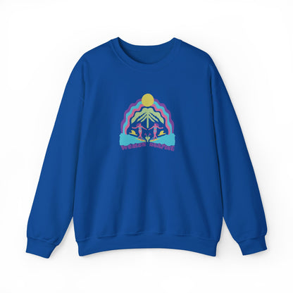 Women Surfing Unisex Crewneck Sweatshirt