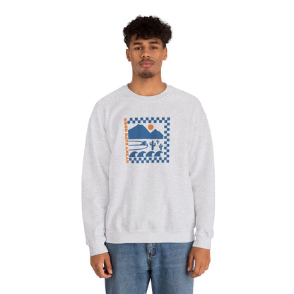 Beach Bum V Blue Unisex Crewneck Sweatshirt