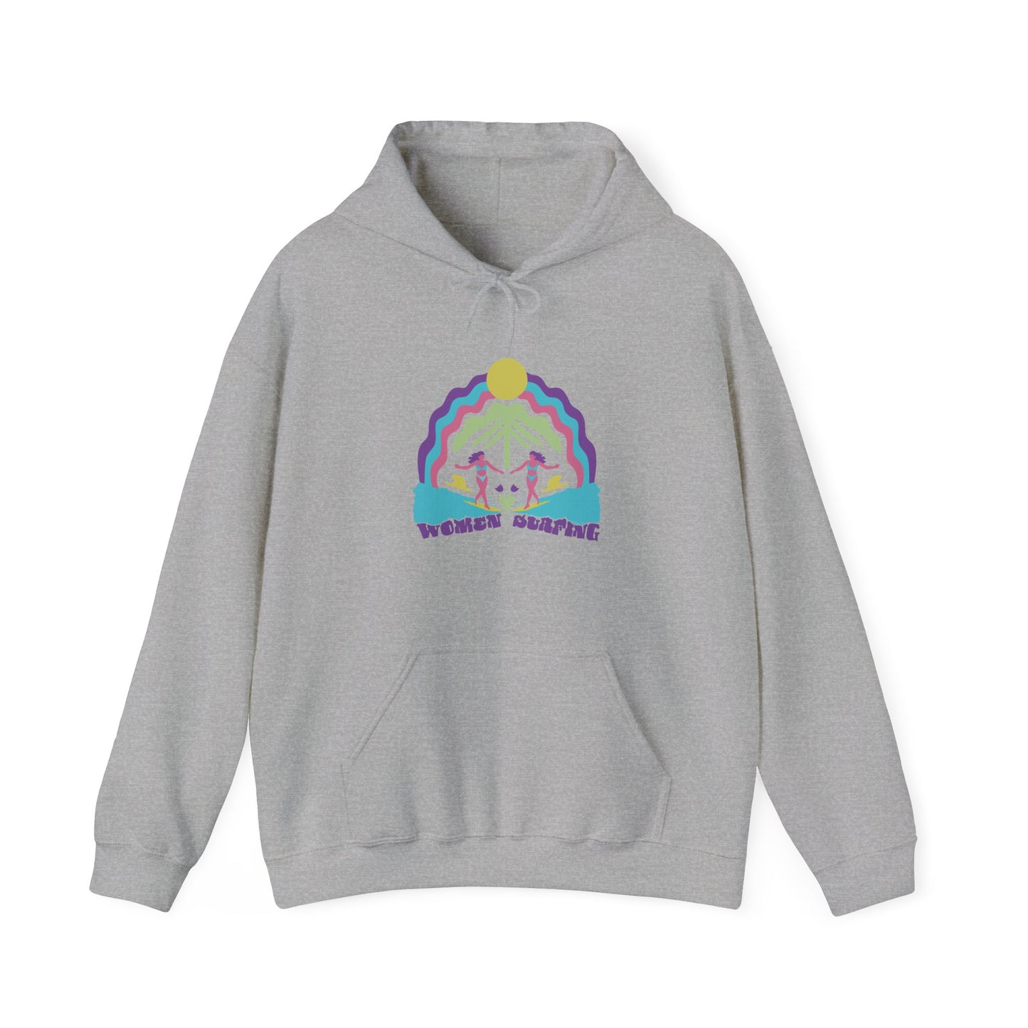 Women Surfing Unisex Hooded Sweatshirt