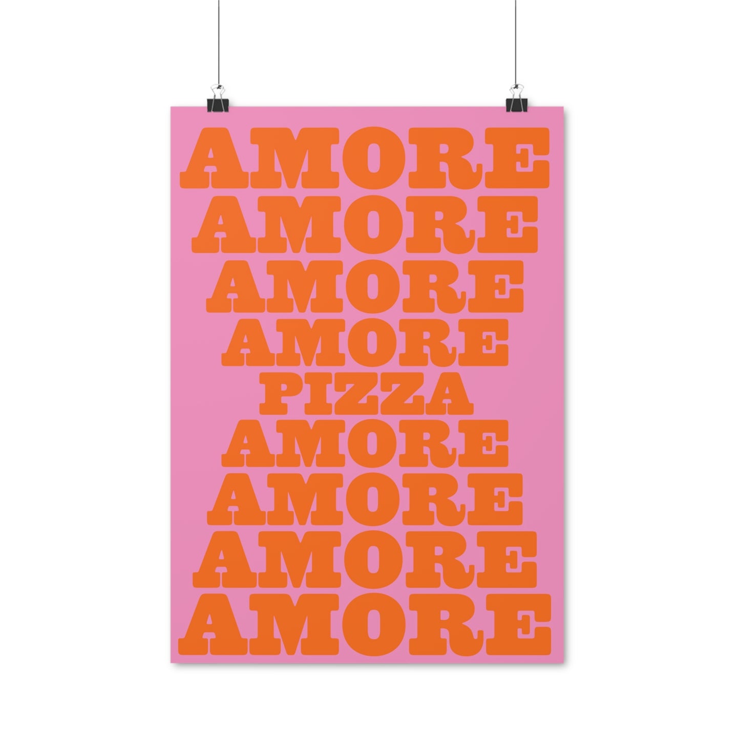 SPECIAL EDITION | Amore Pizza orange pink Poster