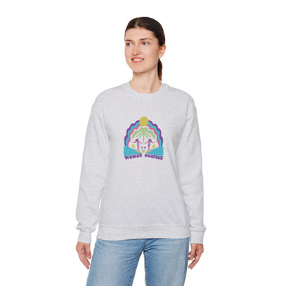 Women Surfing Unisex Crewneck Sweatshirt