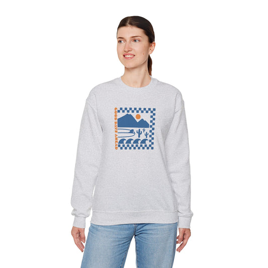 Beach Bum V Blue Unisex Crewneck Sweatshirt