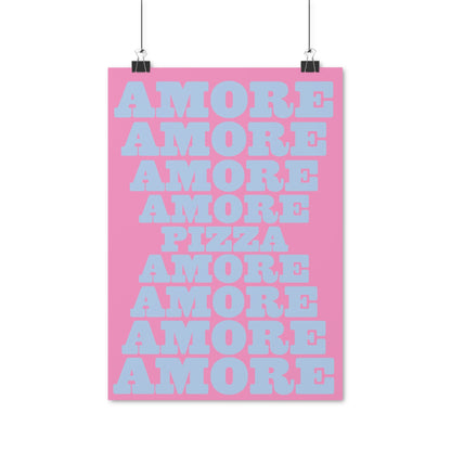 SPECIAL EDITION | Amore Pizza blue pink Poster