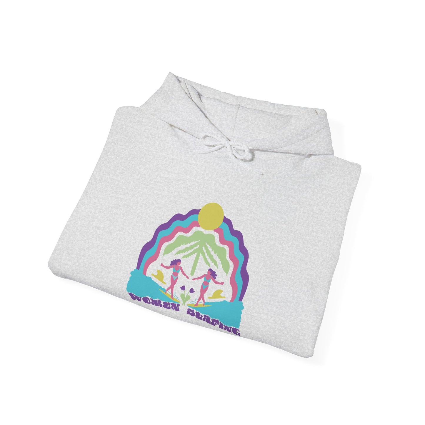 Women Surfing Unisex Hooded Sweatshirt