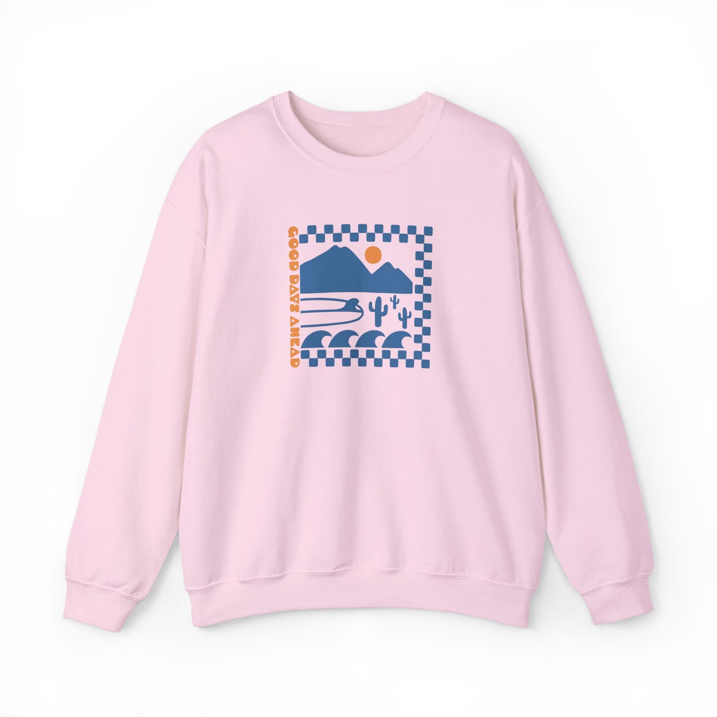 Beach Bum V Blue Unisex Crewneck Sweatshirt