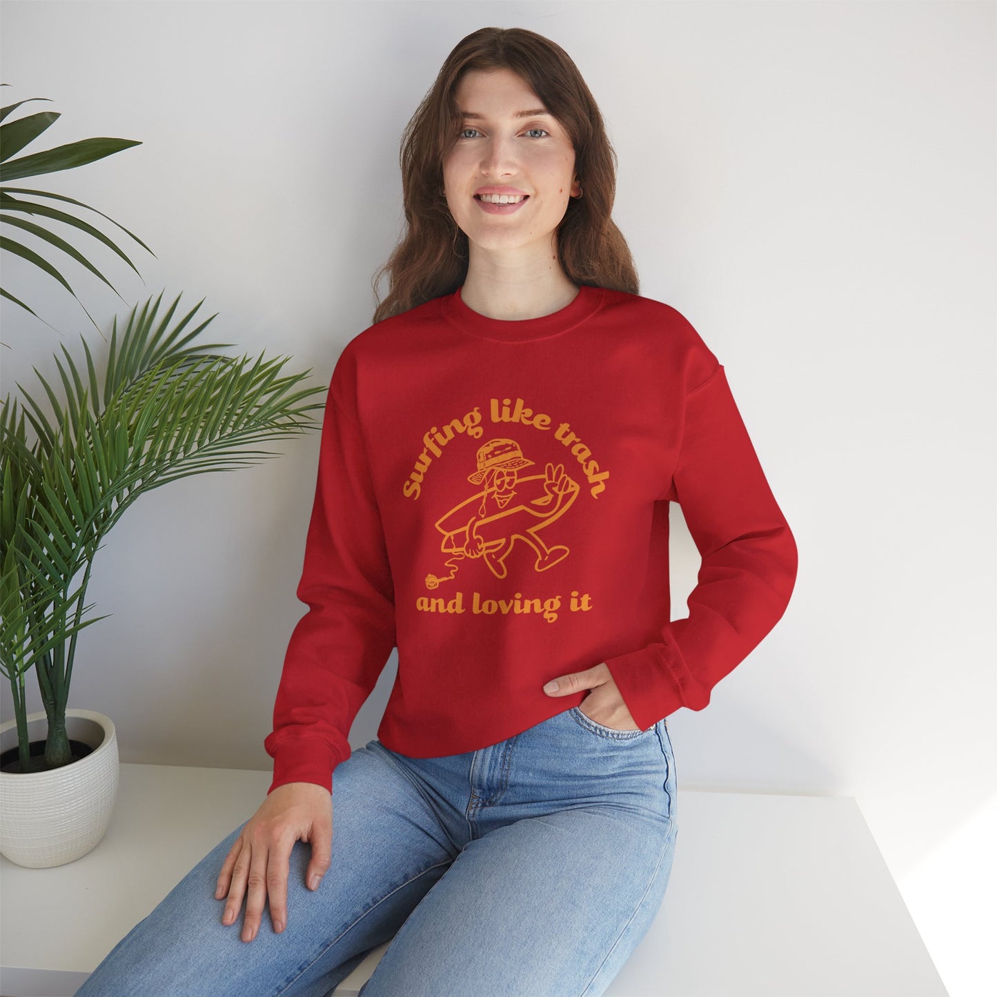 42 | Surfing like trash Unisex Crewneck Sweatshirt