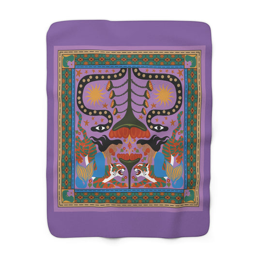 Cosmic Girl Sherpa Fleece Blanket