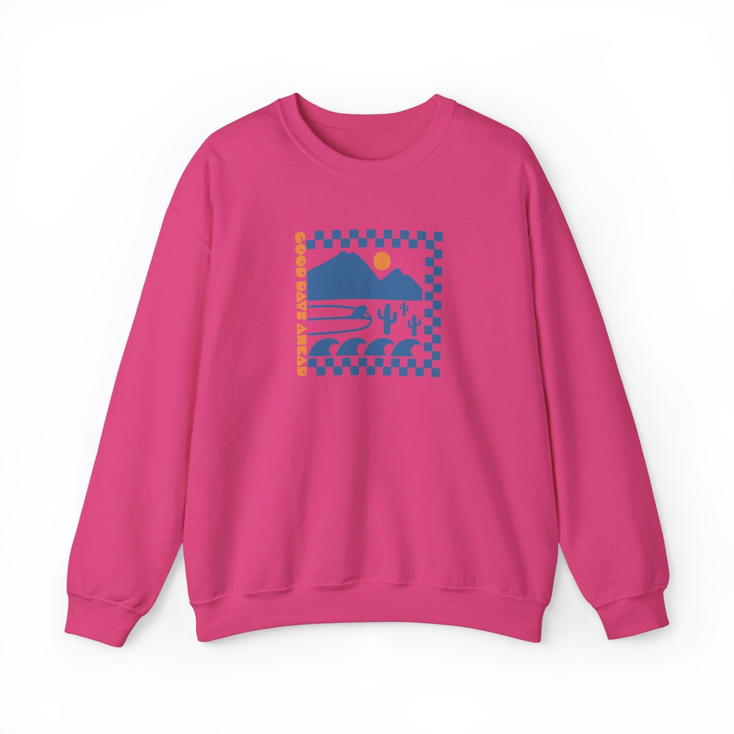 Beach Bum V Blue Unisex Crewneck Sweatshirt