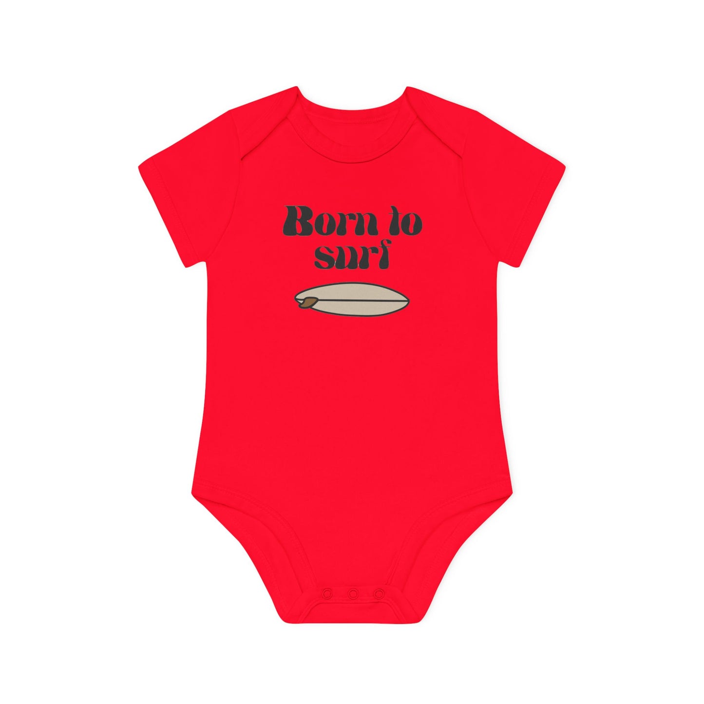 Born to surf organic baby bodysuit