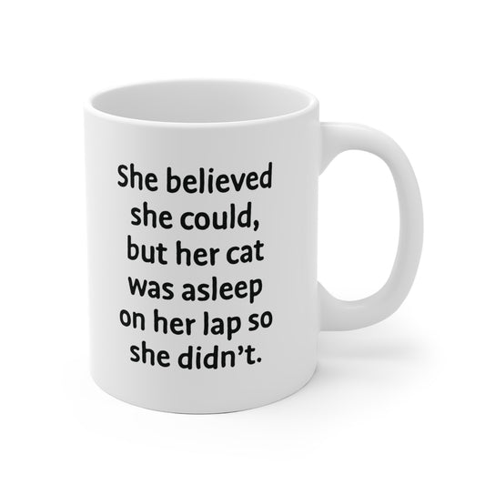 Cat asleep Unicorn Ceramic Mug 11oz & 15 oz