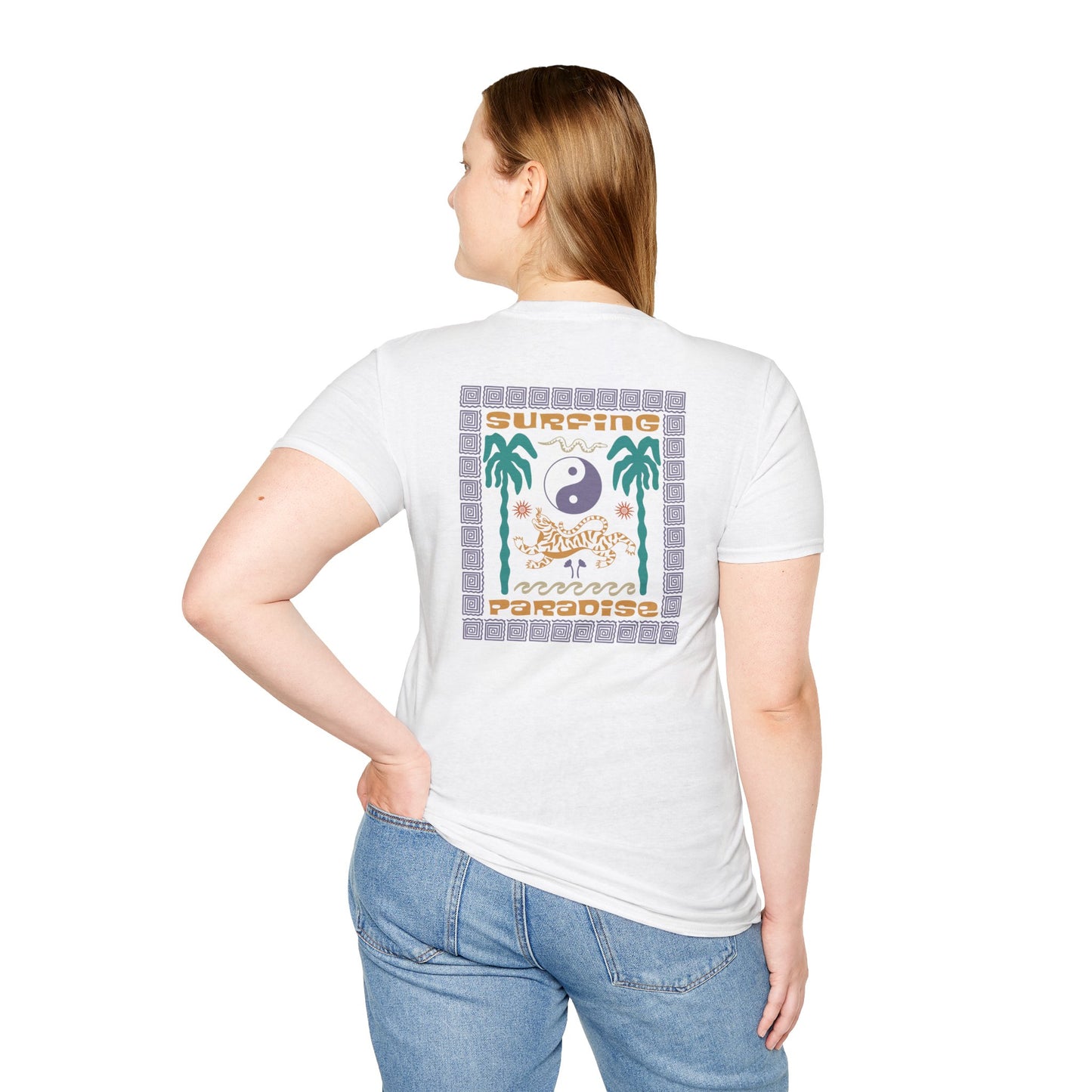 Surfing Paradise Customizable Text Shirt