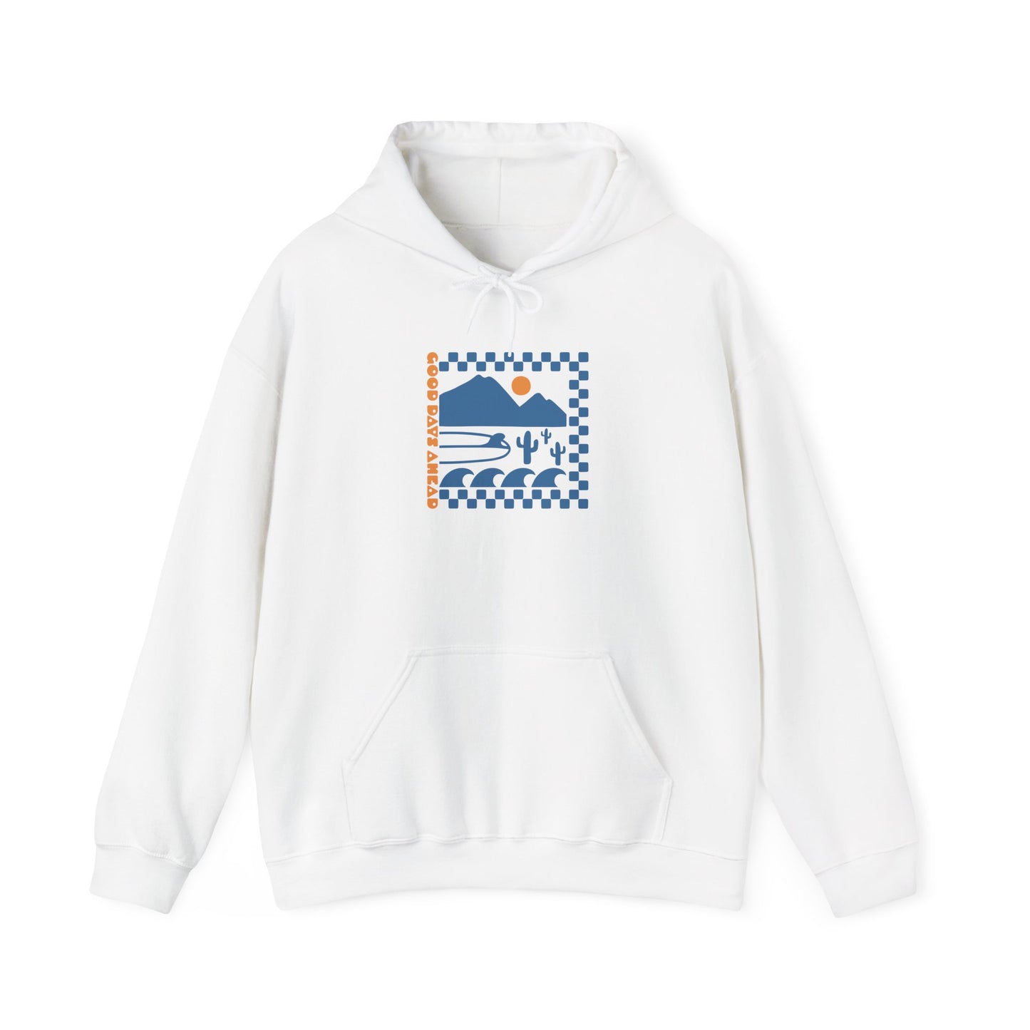 Beach Bum V Blue Unisex Hooded Sweatshirt