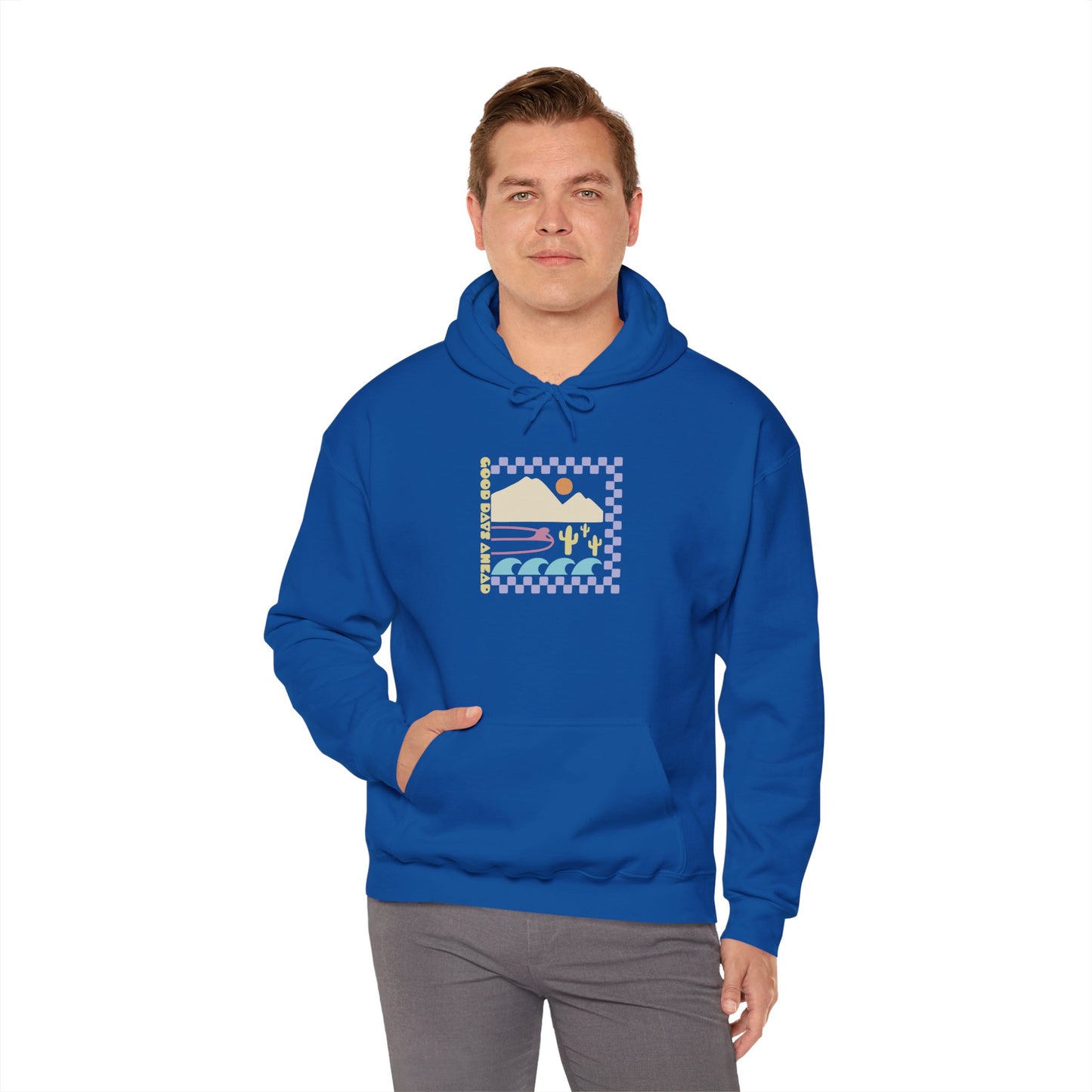 Beach Bum V Colorful Unisex Hooded Sweatshirt