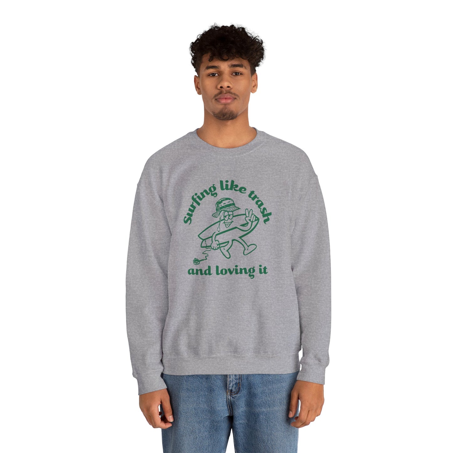 42 | Surfing like trash Unisex Crewneck Sweatshirt