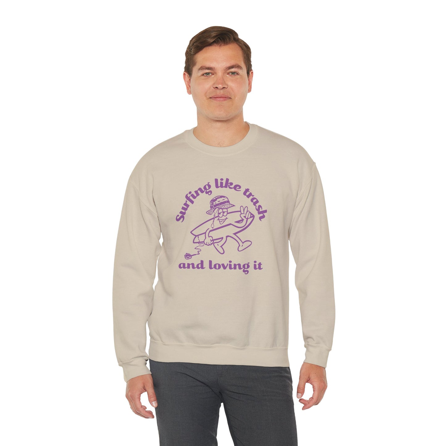 42 | Surfing like trash Unisex Crewneck Sweatshirt