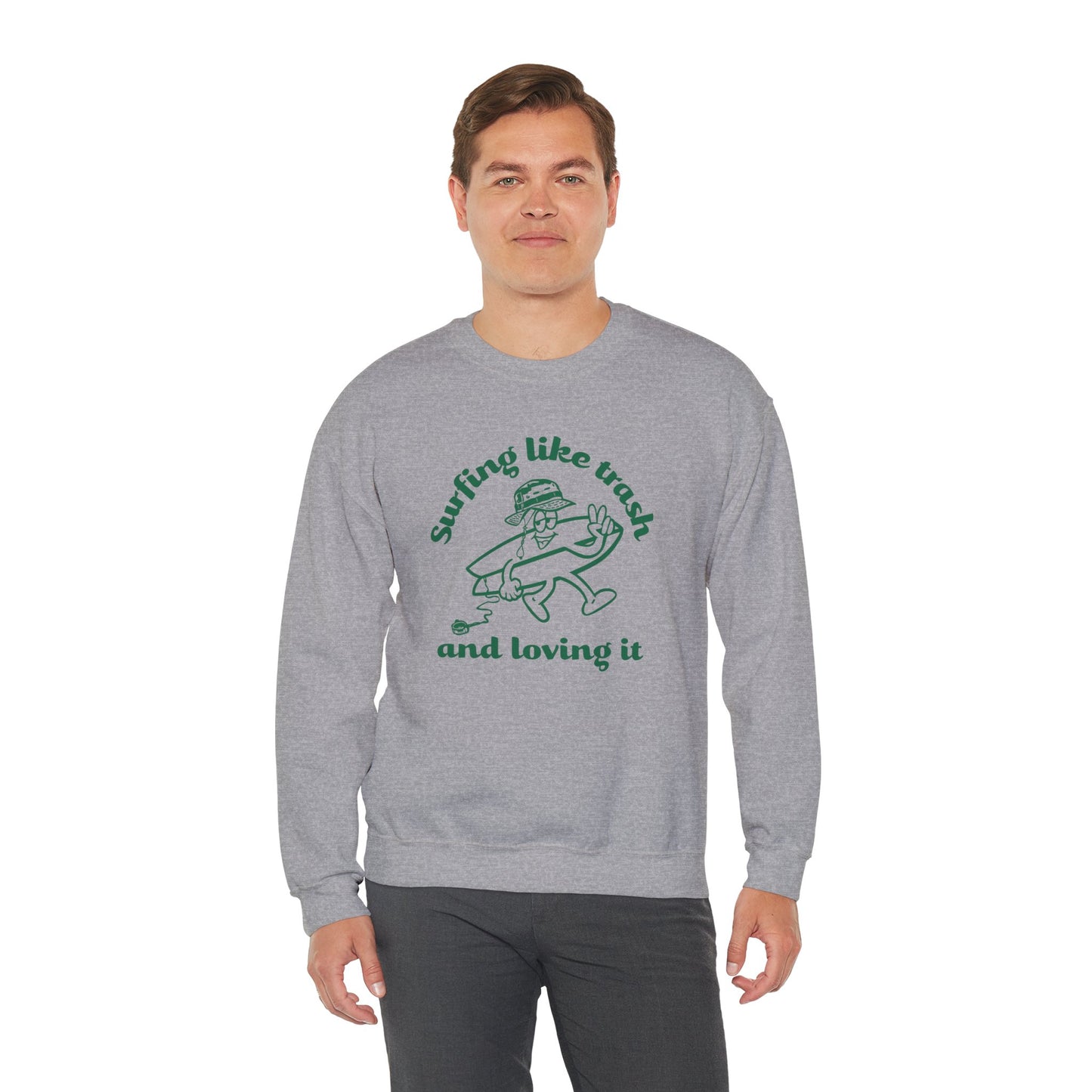 42 | Surfing like trash Unisex Crewneck Sweatshirt