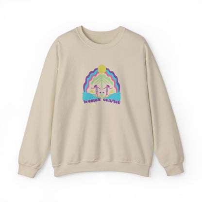 Women Surfing Unisex Crewneck Sweatshirt