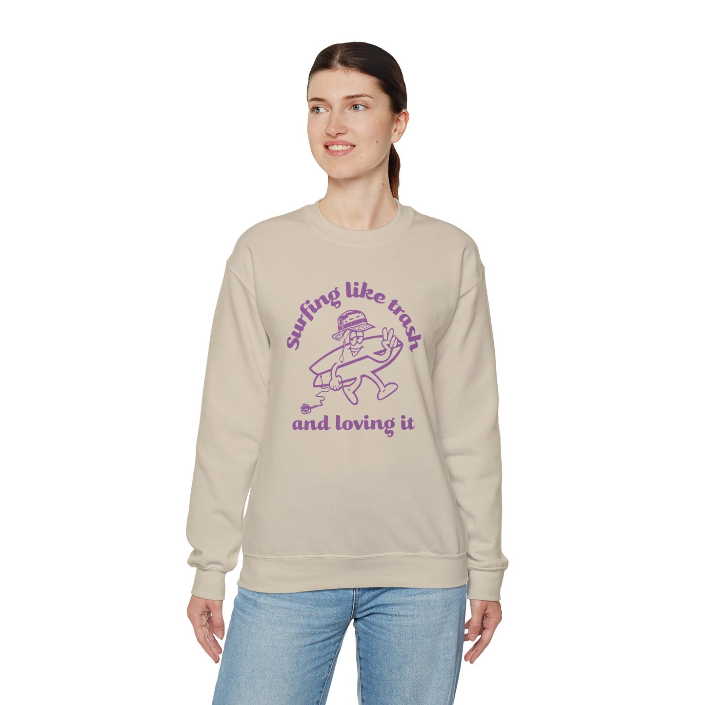 42 | Surfing like trash Unisex Crewneck Sweatshirt