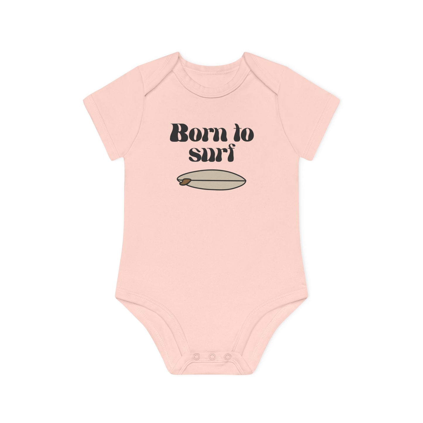 Born to surf organic baby bodysuit