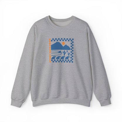 Beach Bum V Blue Unisex Crewneck Sweatshirt