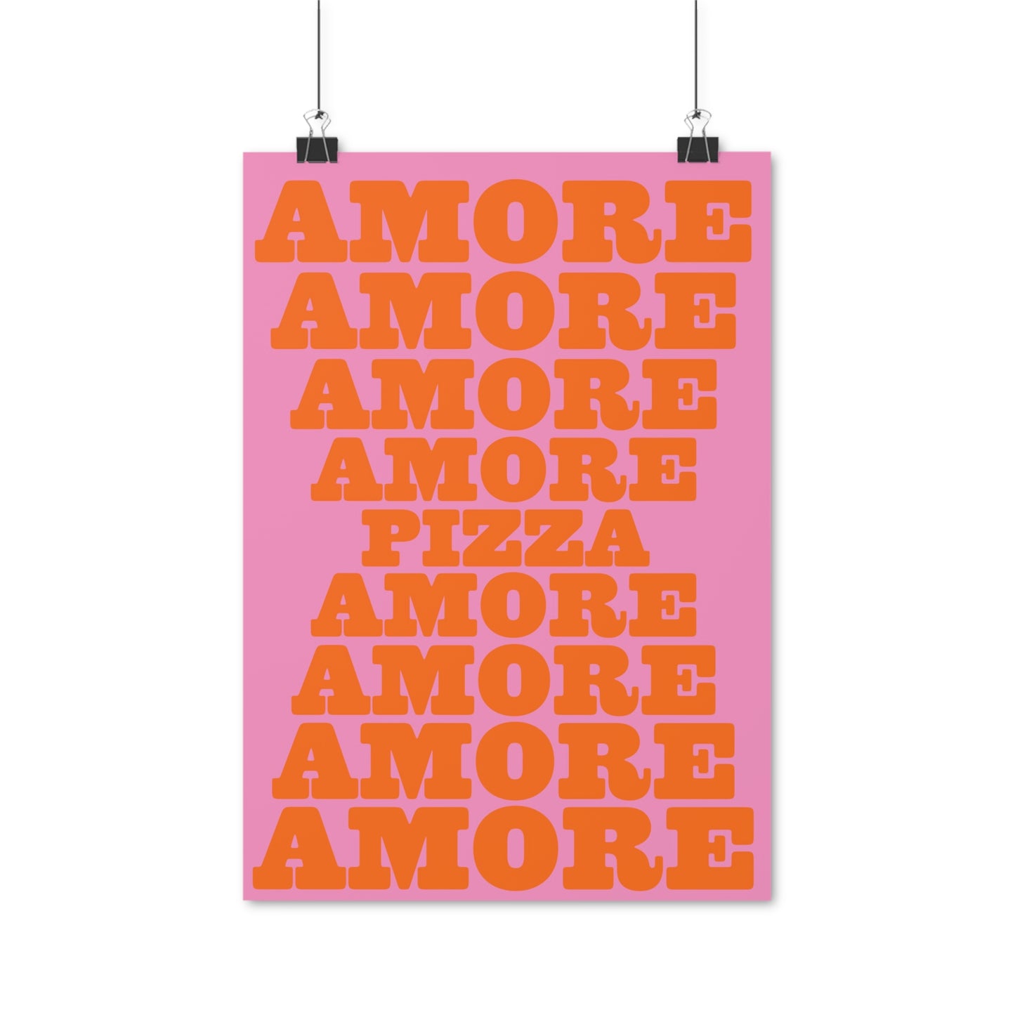 SPECIAL EDITION | Amore Pizza orange pink Poster