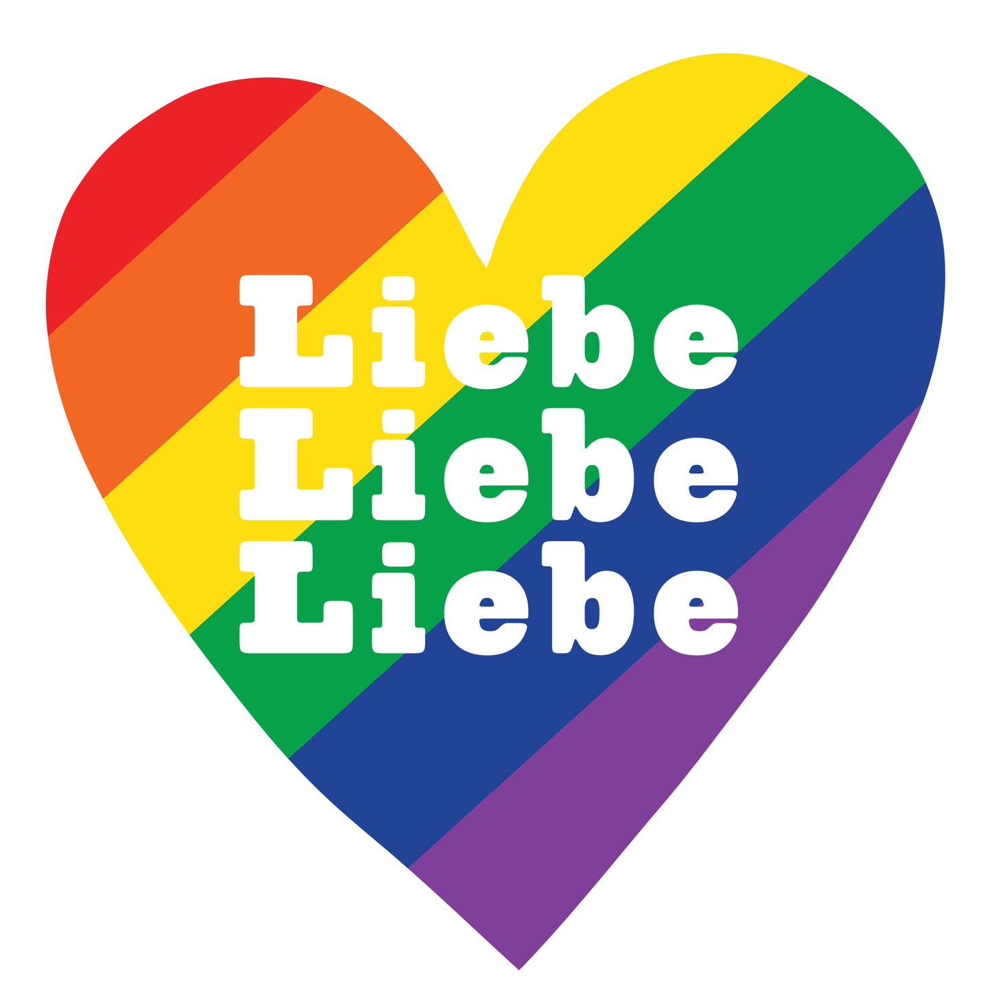 SPECIAL EDITION | PRIDE Rainbow Heart LIEBE Shirt